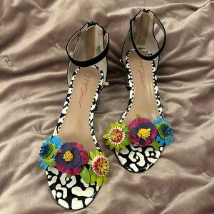 Betsey Johnson Multicolor Floral Sandals